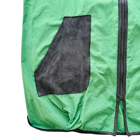 IC Connie K Green Spring Coat Size Large Oversized Art To Wear Funky Bright USA - Picture 3 of 8